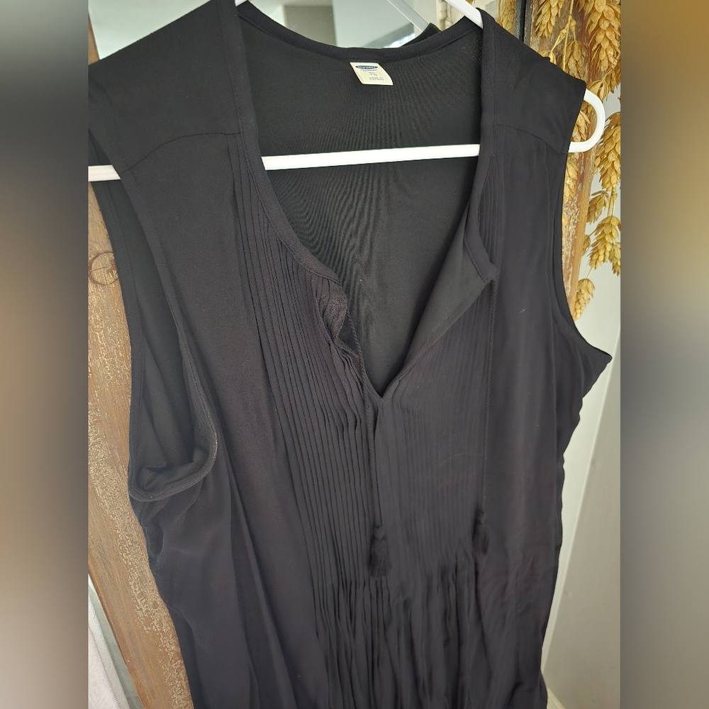 Old Navy, XL, Black Pleated High Low Sundress - Picture 2 of 11